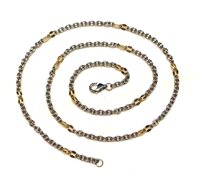 Collar Acciaio E Oro in  Acero quirúrgico CAT ACC&ORO GODRONATO